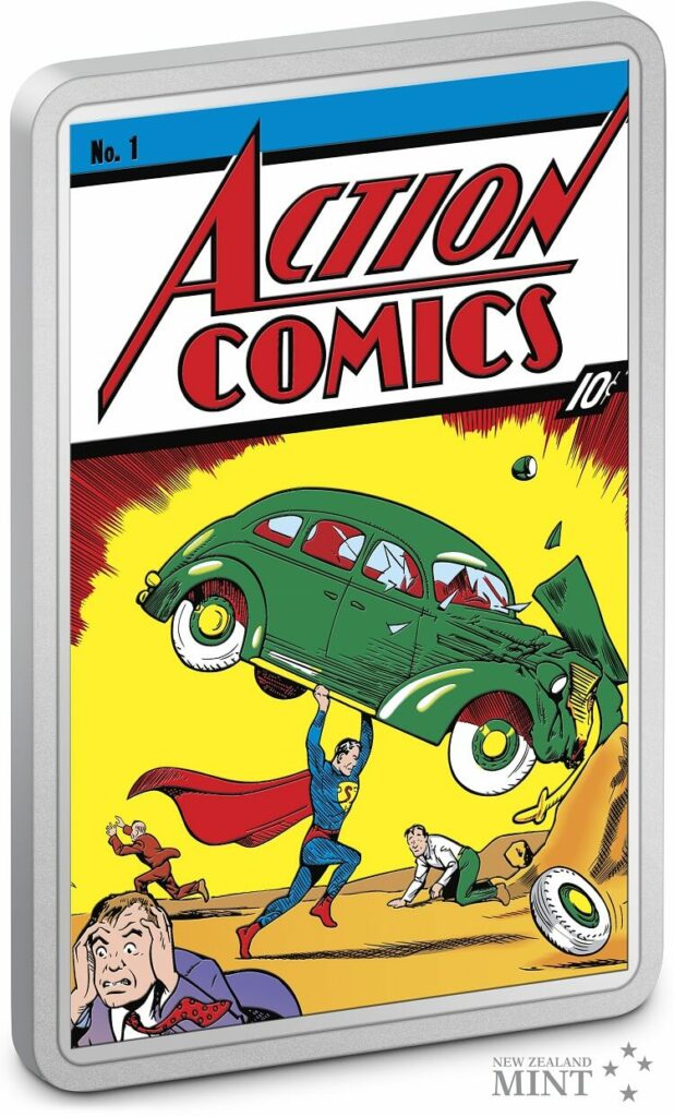 2023 Niue DC Action Comics 1 COMIX 2 Oz Silver Colorized Proof Coin