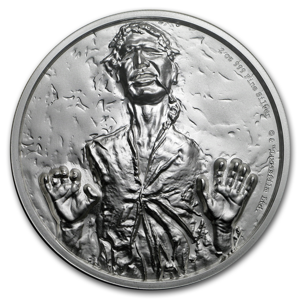 <b>Han</b> Solo, by snagging these 2017 2 oz Niue <b>Star</b> <b>Wars</b> <b>Han</b> Solo High Relief S...