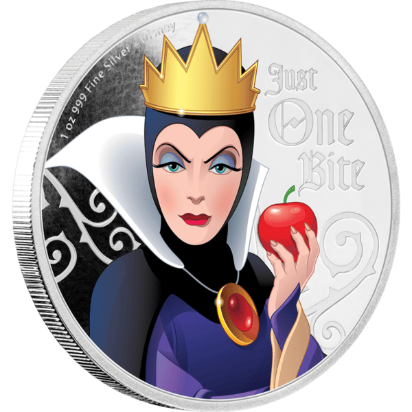 2018 Niue Disney Villains Snow White Evil Queen 1 oz Silver Proof Coin