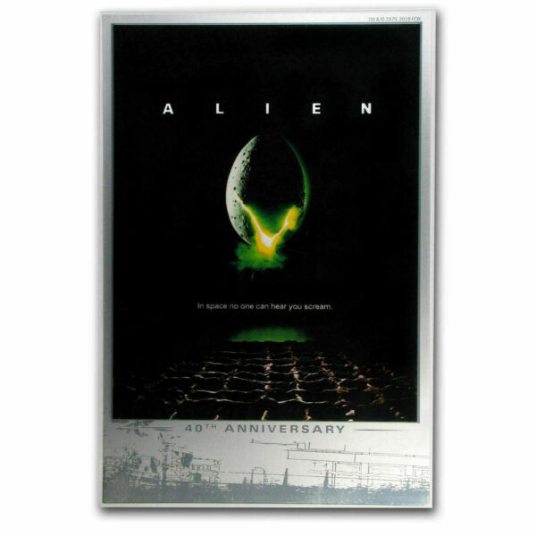 2019 Perth Mint Alien 40th Anniversary Movie Poster 35g Silver Foil