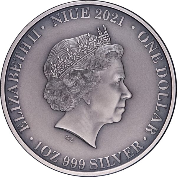 2021 Niue Wildlife Up Close Kangaroo High Relief 1 oz Silver Coin - Image 6