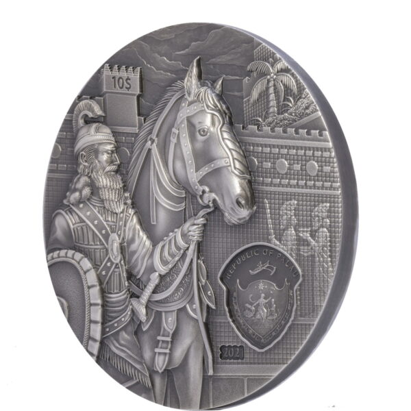 2021 Palau Lost Civilizations Babylon 2 oz Silver Coin - Image 3