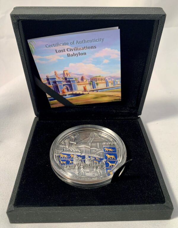 2021 Palau Lost Civilizations Babylon 2 oz Silver Coin - Image 6