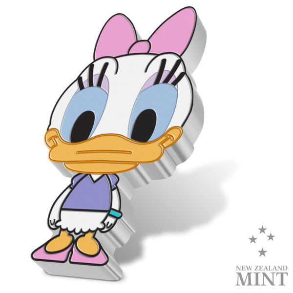 2021 Niue Chibi Disney Daisy Duck 1 oz Silver Coin - Image 4