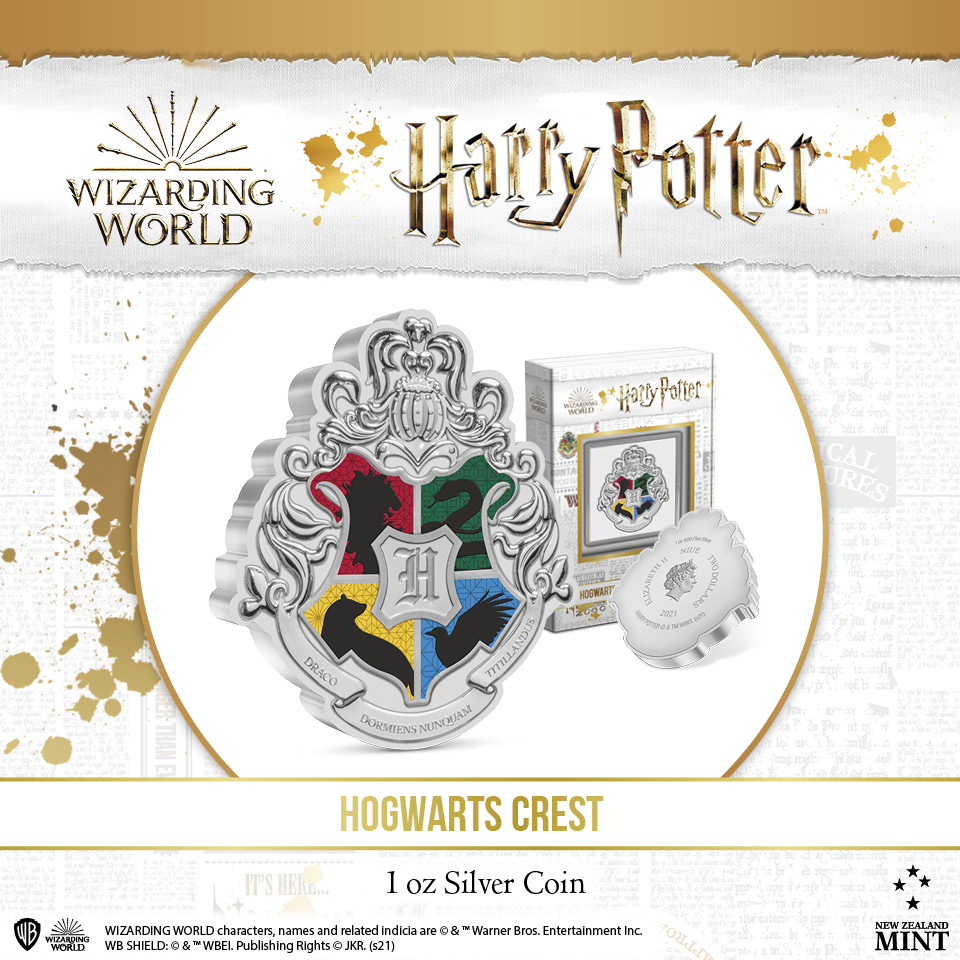 Buy 1 oz Silver Hogwarts™ Slytherin Crest (2021)