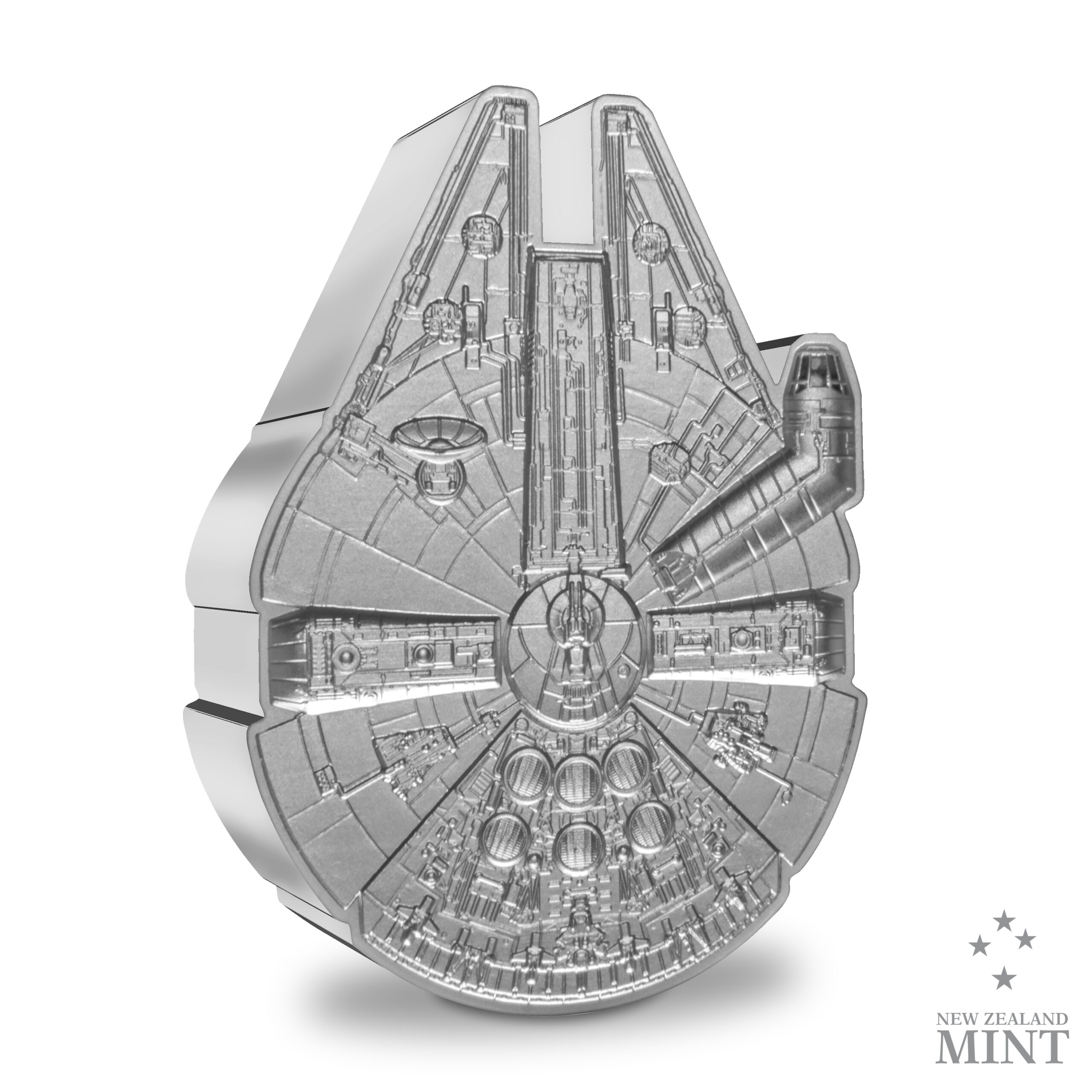 2021 Niue Star Wars Millennium Falcon Shaped 1 oz Silver Coin