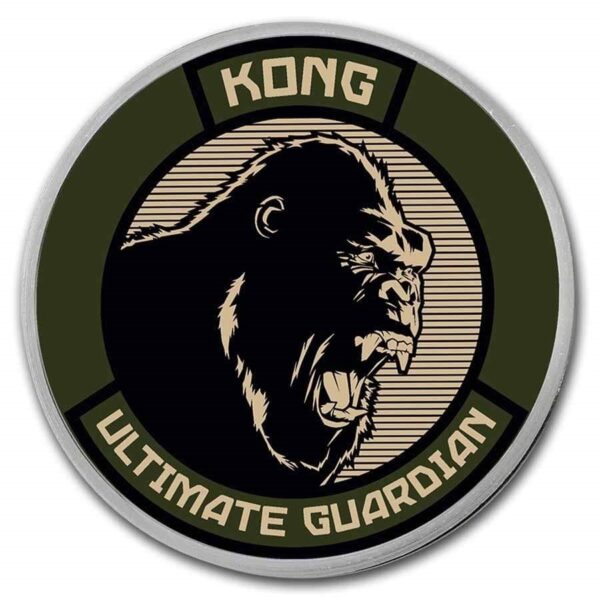 2021 Niue $2 Godzilla vs. Kong King Kong Colorized 1 oz Silver Coin in TEP - Image 3