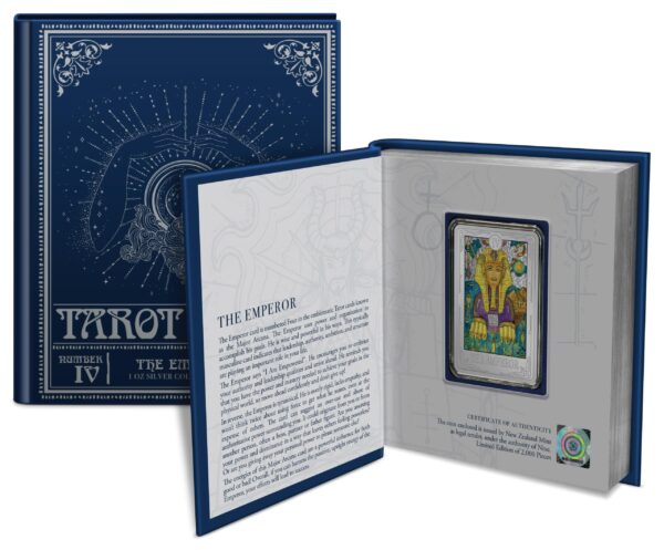 2021 Niue $2 Tarot Cards The Emperor 1oz of .999 Fine Silver Coin - Image 5