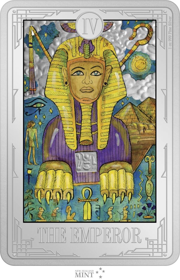 2021 Niue $2 Tarot Cards The Emperor 1oz of .999 Fine Silver Coin