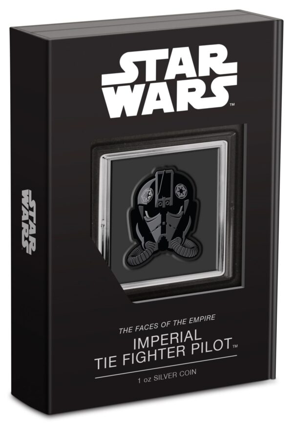 2021 Niue The Faces of the Empire Imperial Tie Fighter Pilot 1oz Silver Coin - Image 4