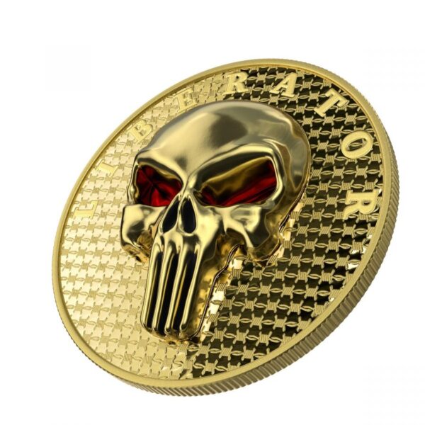 2021 Dark Side Liberator Yellow Gold Gilded 1oz Silver Proof Coin - Image 3