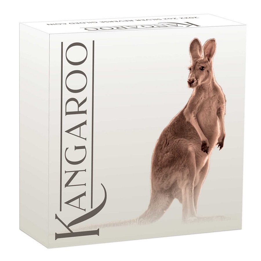 Kangaroo collectible coin box featuring the iconic animal with a detailed image of a kangaroo standing upright.