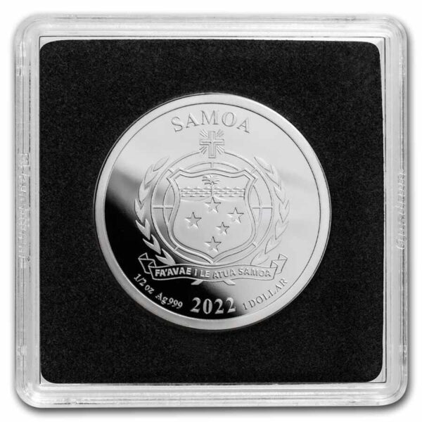 2022 Samoa Venomous & Poisonous Brazilian Wandering Spider .5oz Silver Colorized Coin - Image 4