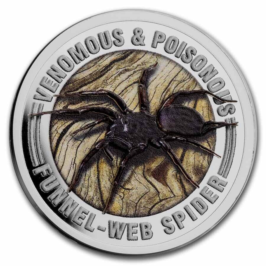 2022 Samoa Venomous & Poisonous Funnel-Web Spider .5oz Silver