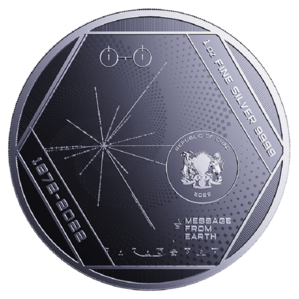 2022 Chad Pioneer Plaque 50th Anniversary 1oz Silver Coin - Image 2