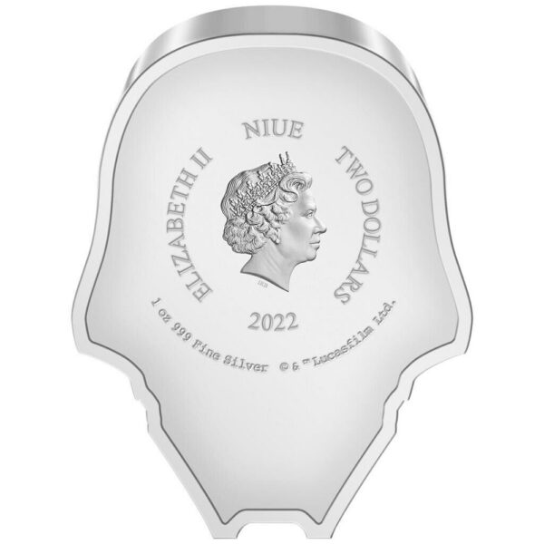 2022 Niue The Faces of the First Order Kylo Ren 1oz Silver Colored Proof Coin - Image 3