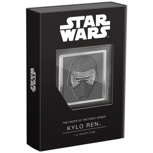 2022 Niue The Faces of the First Order Kylo Ren 1oz Silver Colored Proof Coin - Image 5