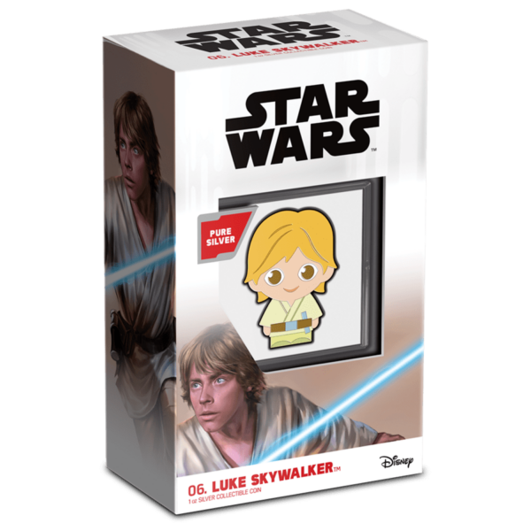2021 Niue Star Wars – Luke Skywalker 1oz Silver Chibi Coin - Image 4