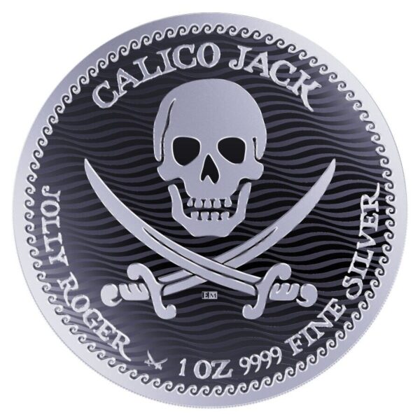 2022 Niue Jolly Roger Series Calico Jack 1oz Silver BU Coin