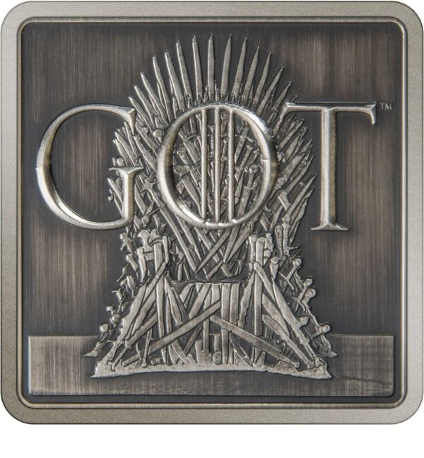 2022 Game of Thrones Iron Throne 1oz Silver Medallion