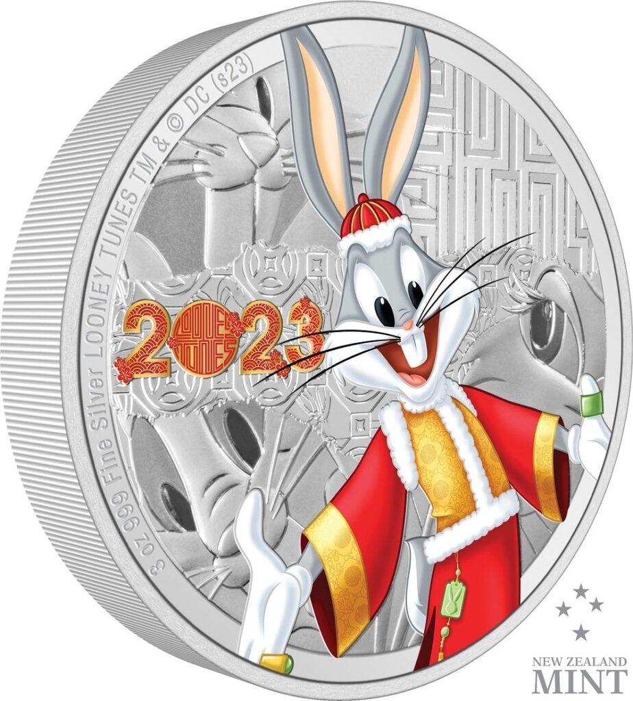 2023 Niue Looney Tunes Year of the Rabbit Bugs Bunny 3oz Silver