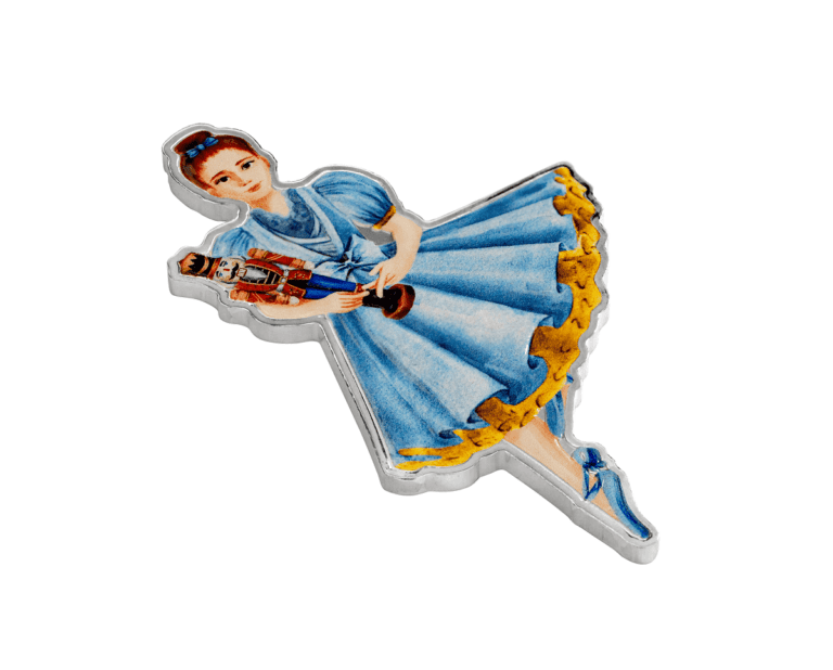 2022 Solomon Island The Nutcracker Clara 1oz Silver Colorized Coin