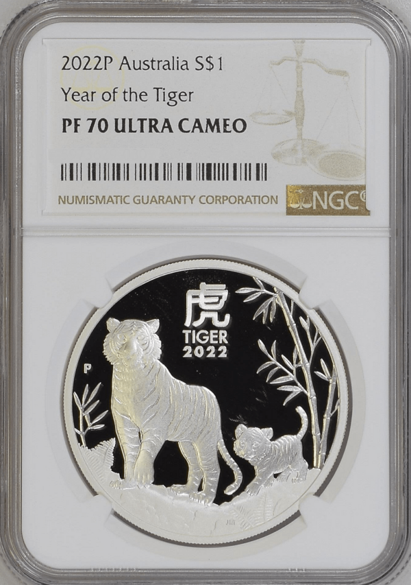 2022 Australia Year of the Tiger 1oz Silver Coin NGC PF 70 UCAM