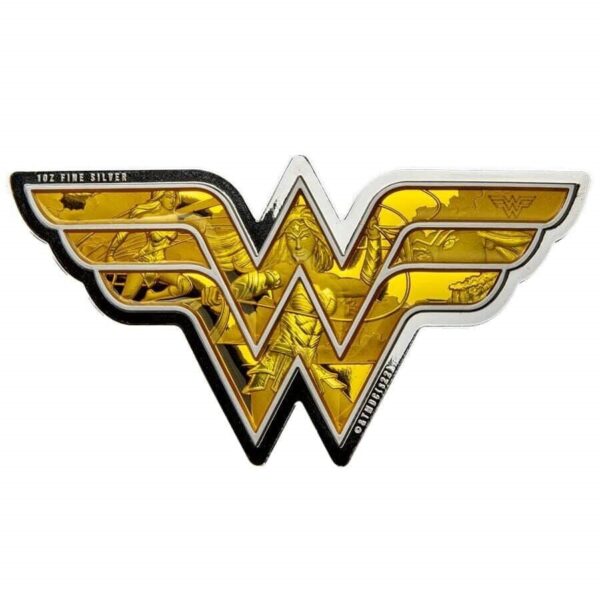 2022 Cook Islands DC Comics Wonder Woman 1oz Silver Emblem Coin