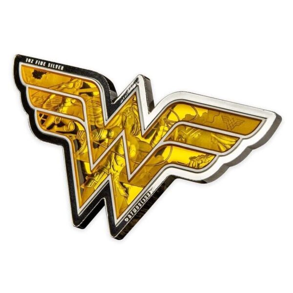 2022 Cook Islands DC Comics Wonder Woman 1oz Silver Emblem Coin - Image 2