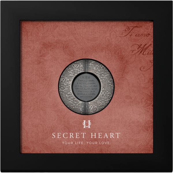 2022 Cook Islands Secret Heart 1oz Silver Antiqued Coin - Image 8