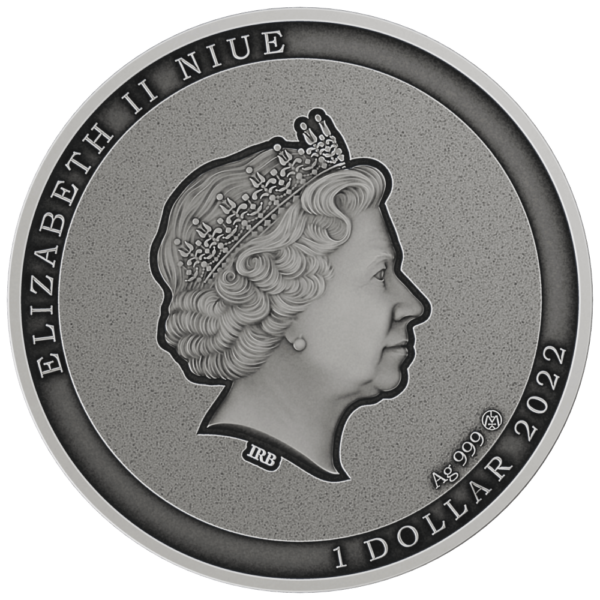 2022 Niue Wild Africa Bigfin Reef Squid .5oz Silver Coin - Image 3