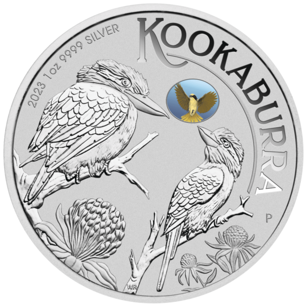 2023 Australia Melbourne Expo Kookaburra w/Honeyeater Privy 1oz Silver Coin - Image 2