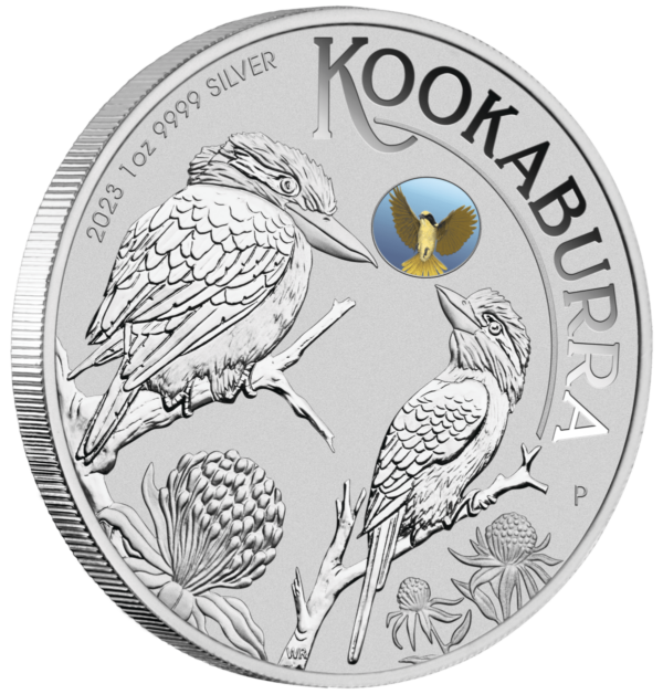 2023 Australia Melbourne Expo Kookaburra w/Honeyeater Privy 1oz Silver Coin - Image 3