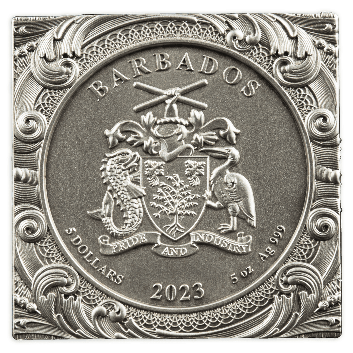 2023 Barbados Eye of Providence 5oz Silver 3D Shaped