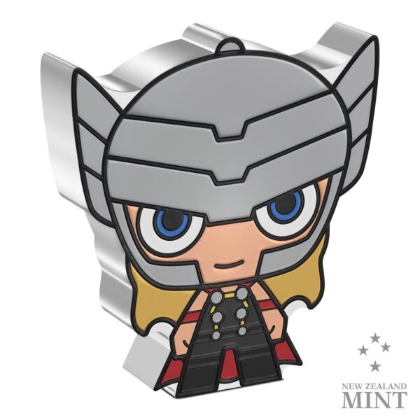 2023 Niue Marvel Thor 1oz Silver Colored Proof Chibi Coin - Image 2