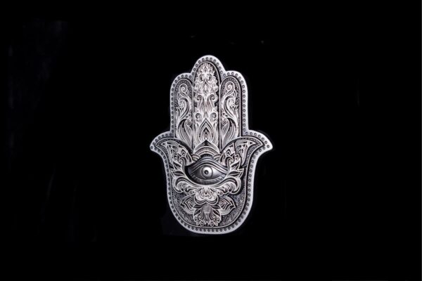2022 South Korea Hamsa Hand of Fatima 2oz Silver Antiqued Stacker - Image 6