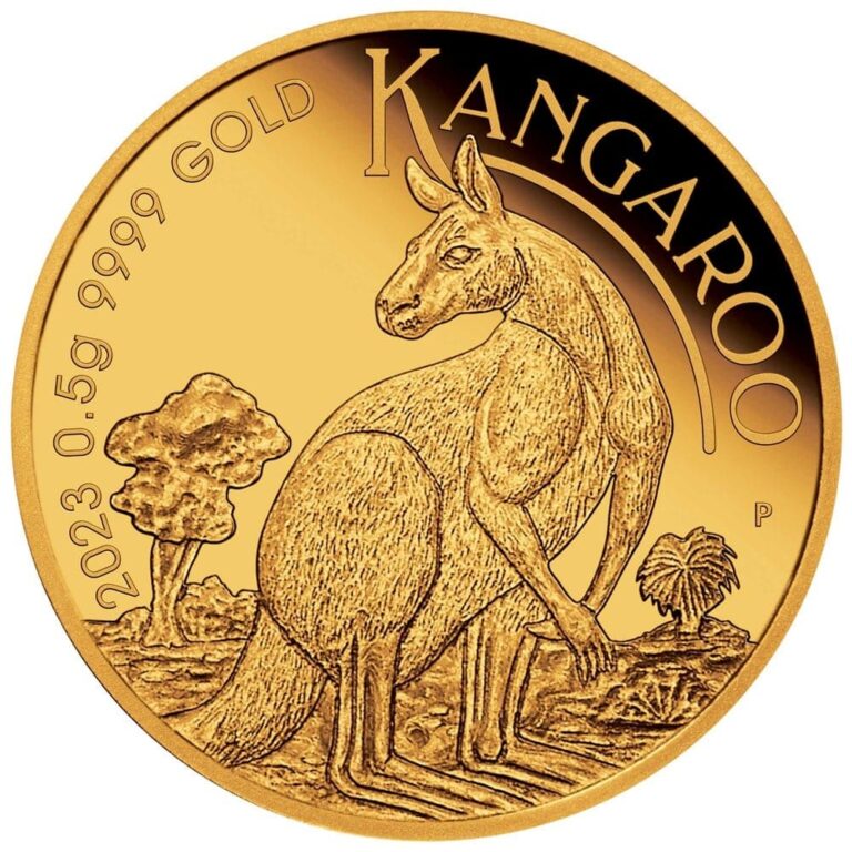 2023 Mini Roo 0.5g Gold Proof Coin in Card - GRReserve.com