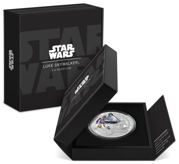 2023 Niue Star Wars Luke Skywalker 3oz Silver Colorized Proof Coin - Image 5