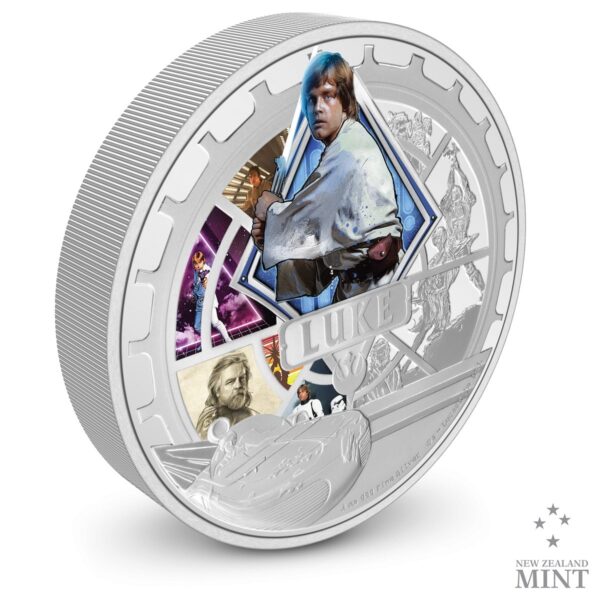 2023 Niue Star Wars Luke Skywalker 3oz Silver Colorized Proof Coin - Image 3