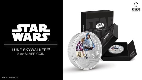 2023 Niue Star Wars Luke Skywalker 3oz Silver Colorized Proof Coin - Image 9