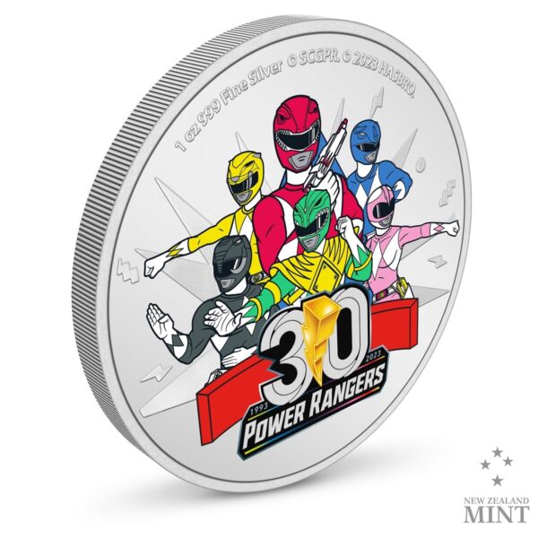 2023 Niue Hasbro Power Rangers 30th Anniversary 1oz Silver Proof Coin - Image 3