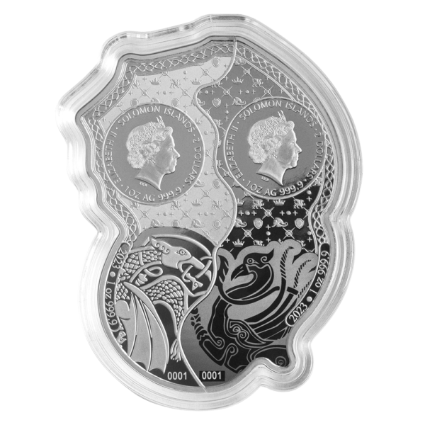 2023 Solomon Islands Phoenix V Dragon 2oz Silver Coin Set - Image 4