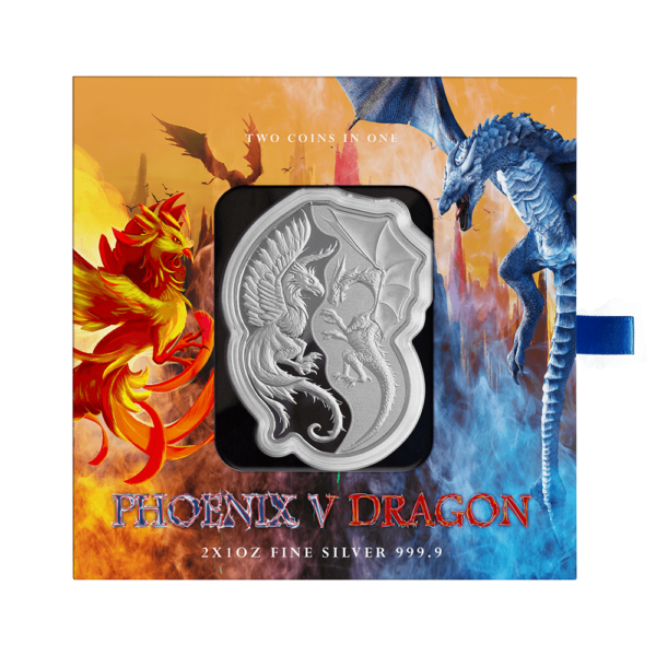 2023 Solomon Islands Phoenix V Dragon 2oz Silver Coin Set - Image 7