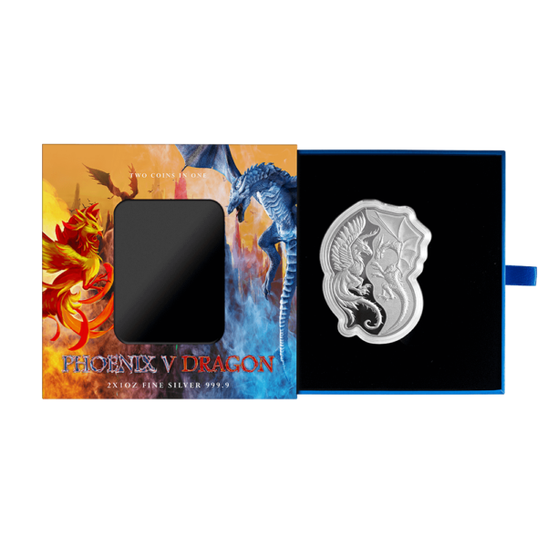 2023 Solomon Islands Phoenix V Dragon 2oz Silver Coin Set - Image 8