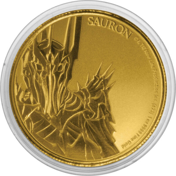 2023 Niue Lord of the Rings Sauron 1oz Gold BU Coin - Image 4