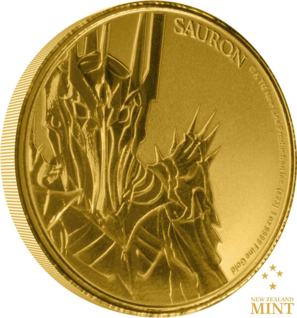 2023 Niue Lord of the Rings Sauron 1oz Gold BU Coin - Image 2