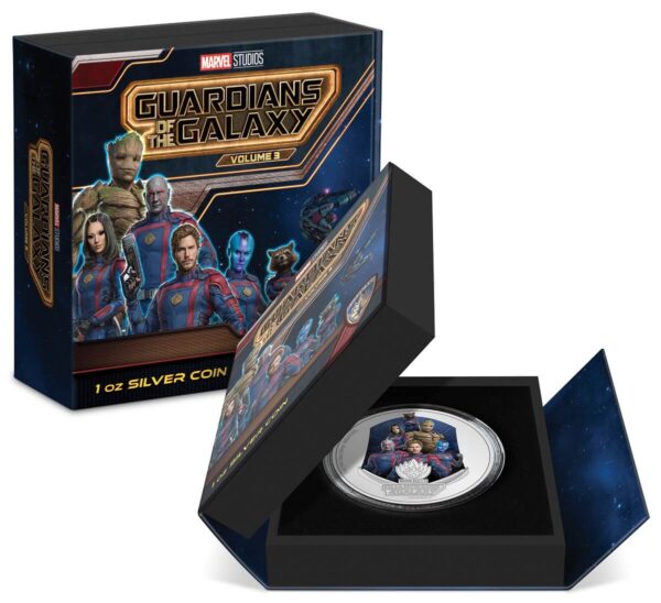 2023 Niue Marvel Guardians of the Galaxy Vol. 3 Colorized 1oz Silver Proof Coin - Image 4