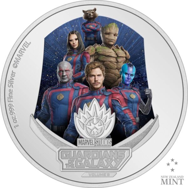 2023 Niue Marvel Guardians of the Galaxy Vol. 3 Colorized 1oz Silver Proof Coin