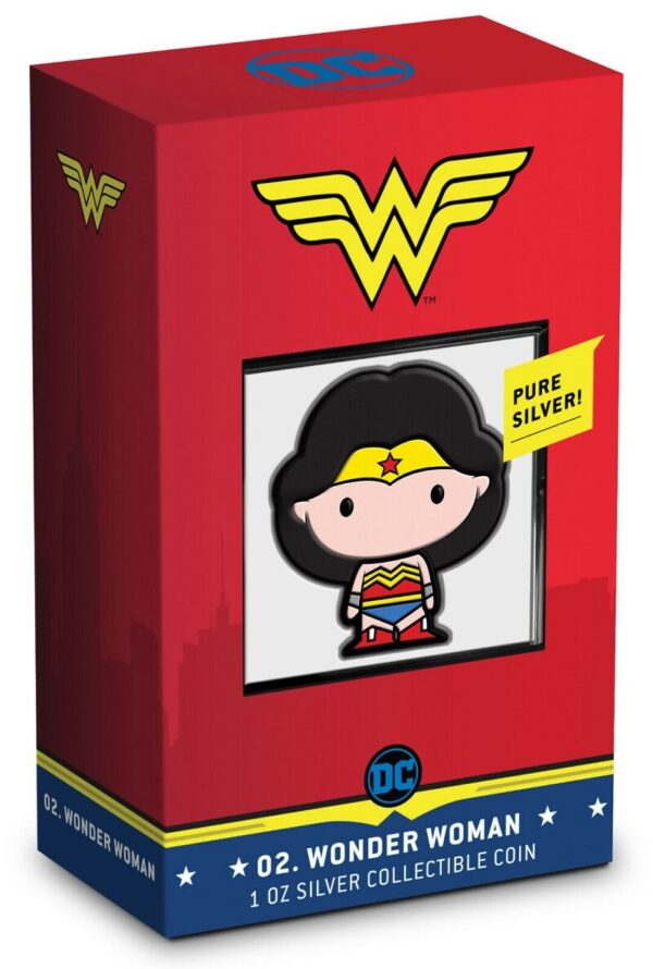 2020 Niue DC Comics Wonder Woman 1oz Silver Proof Chibi Coin - Image 5