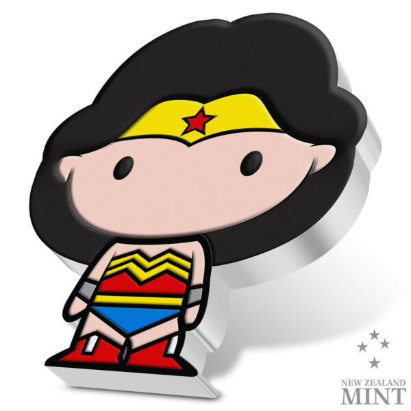 2020 Niue DC Comics Wonder Woman 1oz Silver Proof Chibi Coin - Image 3